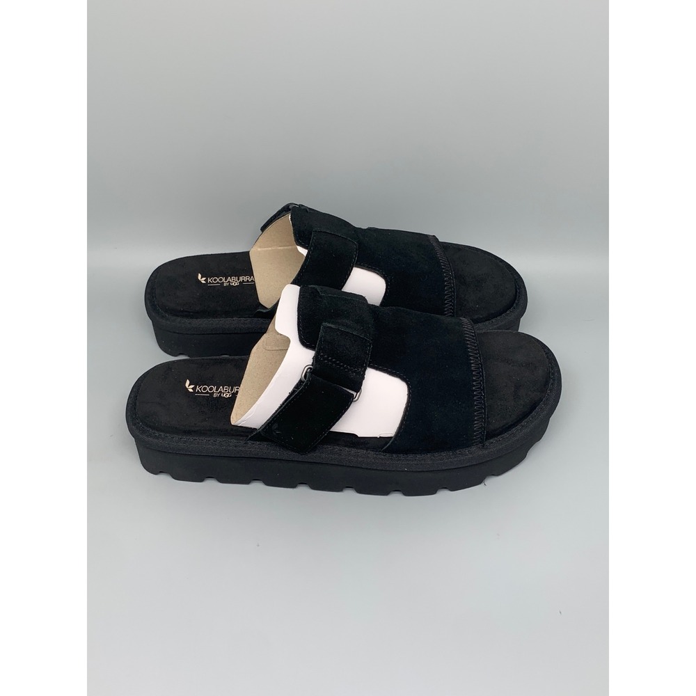 Koolaburra by UGG Tizz Slide Black Platform Sandals 1167751 Women's Sz 9.5